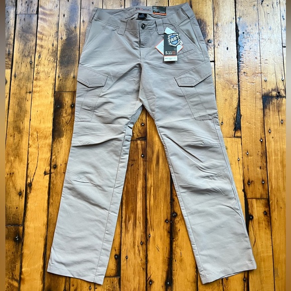 5.11 Tactical Pants - 5.11 Tactical Womens 8 Fast-Tac Cargo EMS Utility Uniform Pants New Tags Tan
